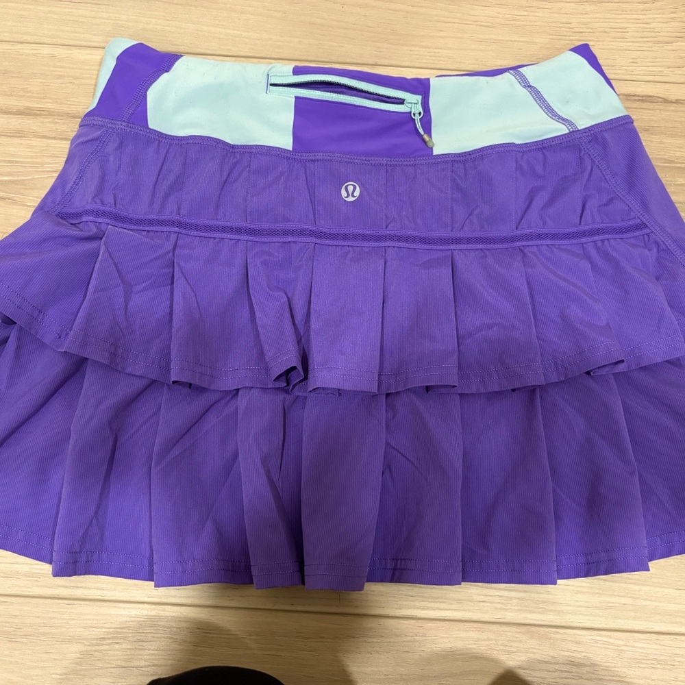 Lululemon Pace Setter Skirt Power Purple and Aqua